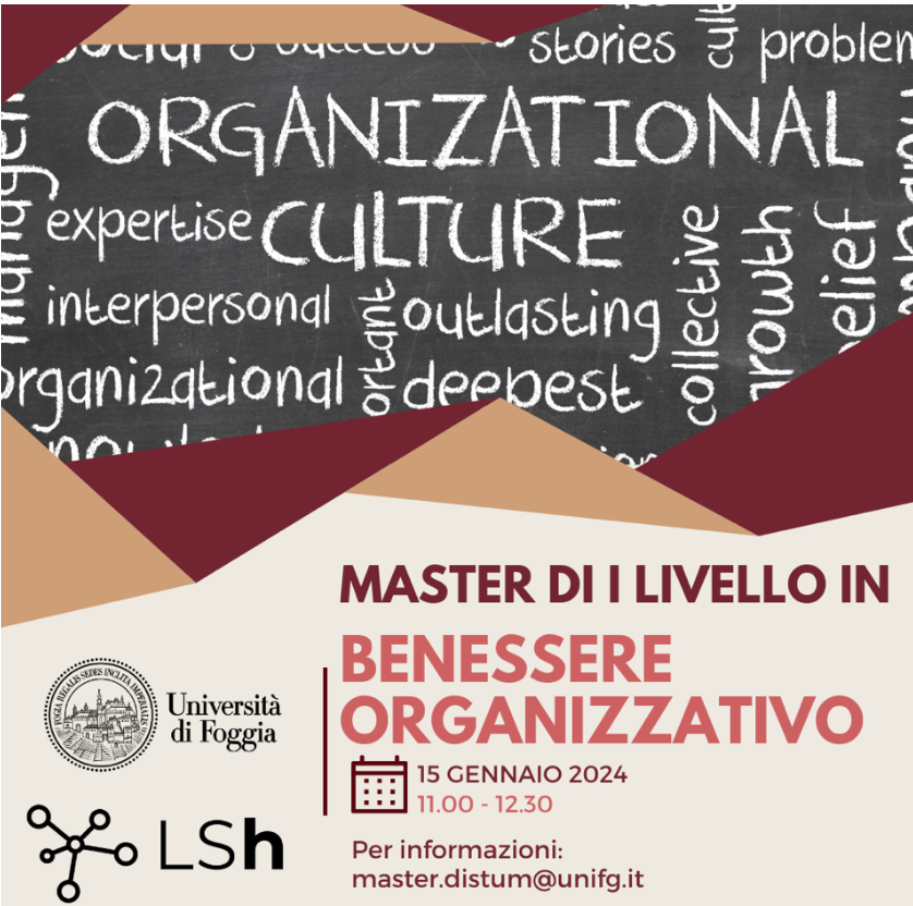 A FOGGIA IL MASTER IN BENESSERE ORGANIZZATIVO